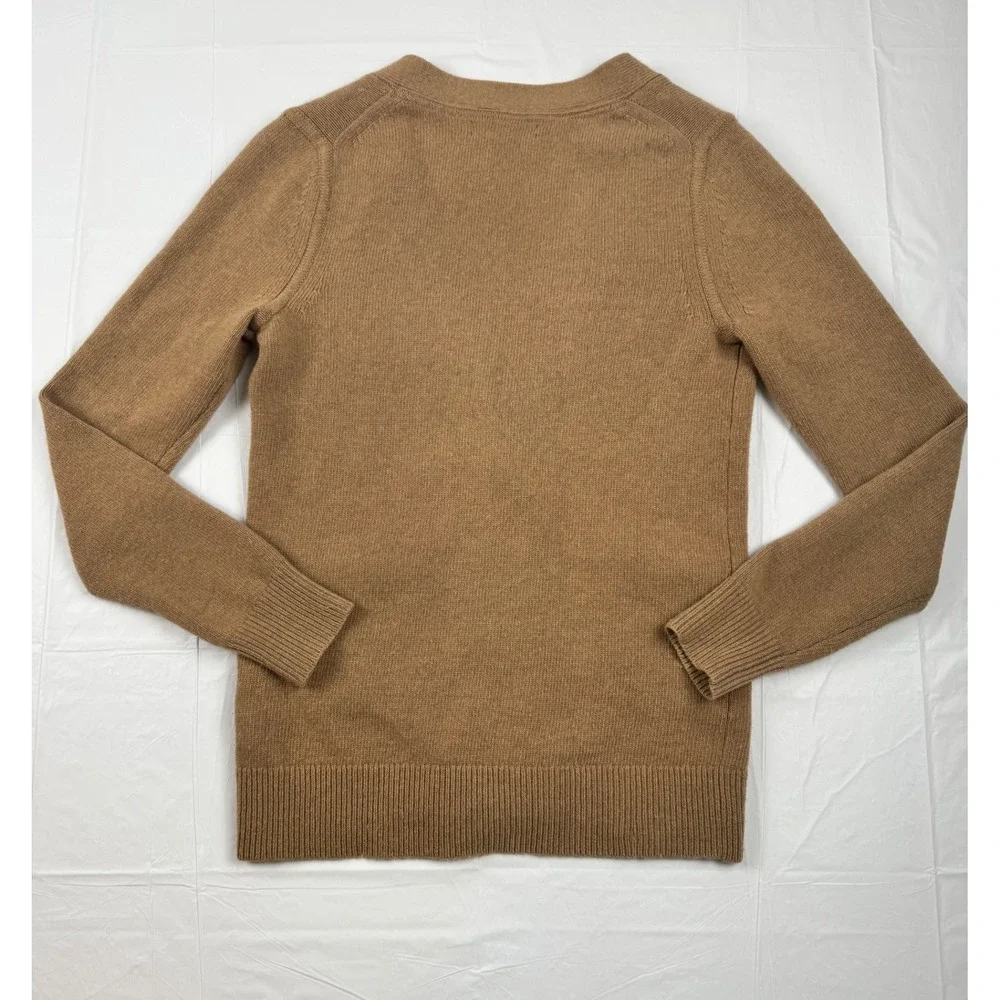 Banana Republic Mens Merino Wool Cashmere Cardigan Sweater Tan Brown Small